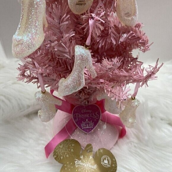 NEW Disney Princess 12" Mini Holiday Christmas Tree Crystal Slipper Ornaments - Picture 7 of 10